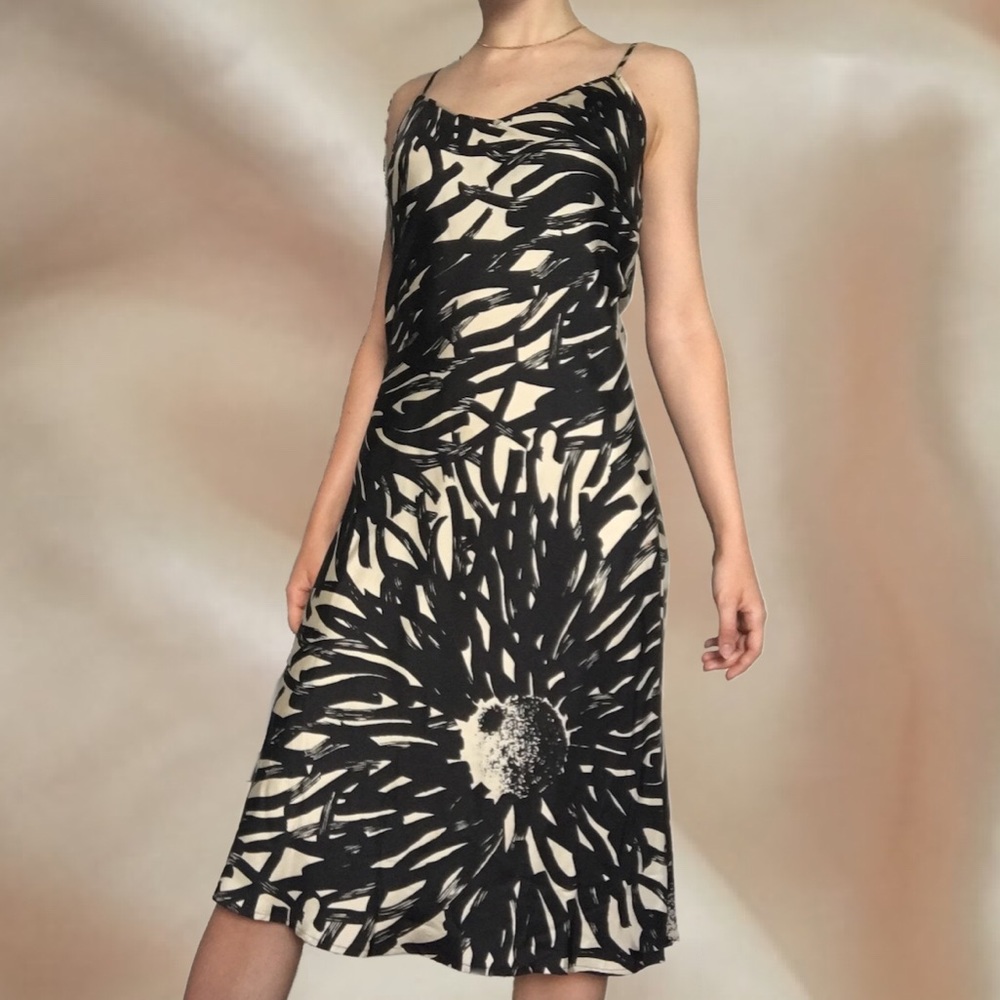 the limited tea length 100% silk slip dress